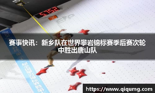 赛事快讯:新乡队在世界攀岩锦标赛季后赛次轮中胜出唐山队